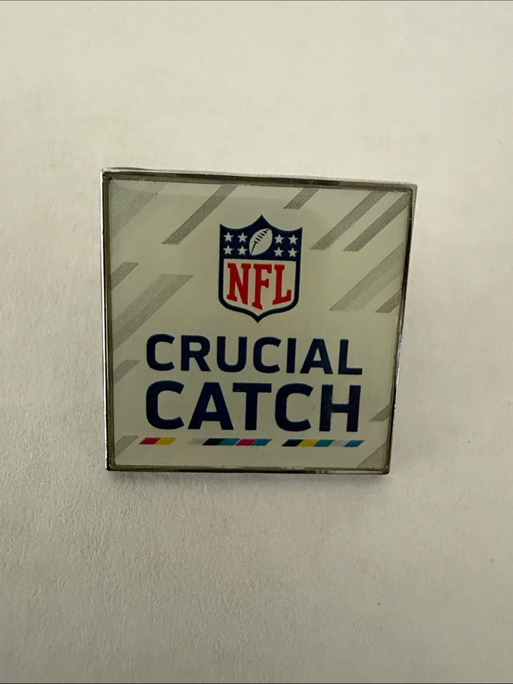NFL Crucial Catch brooch Plaque - Blue and White